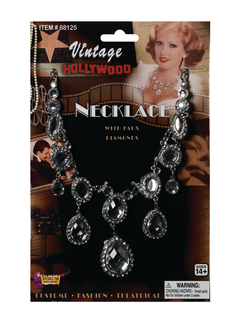 Rhinestone Necklace Vintage Costume Accessory