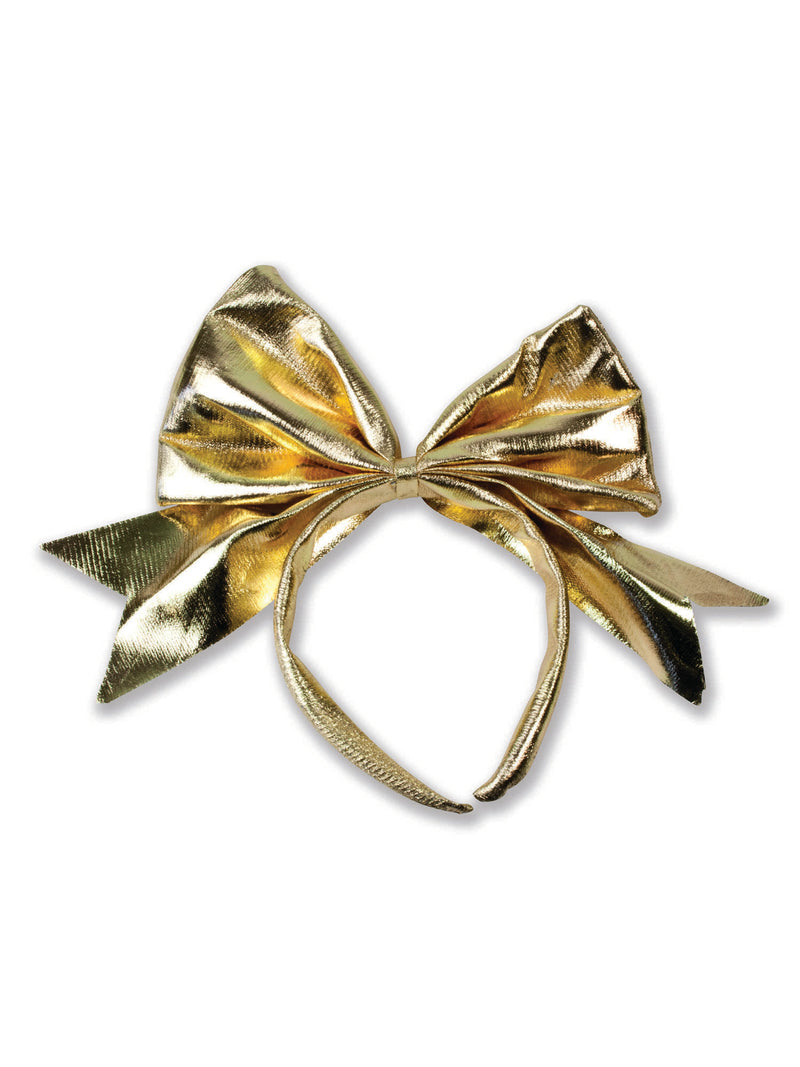 Gold Bow On Headband Costume Accessory