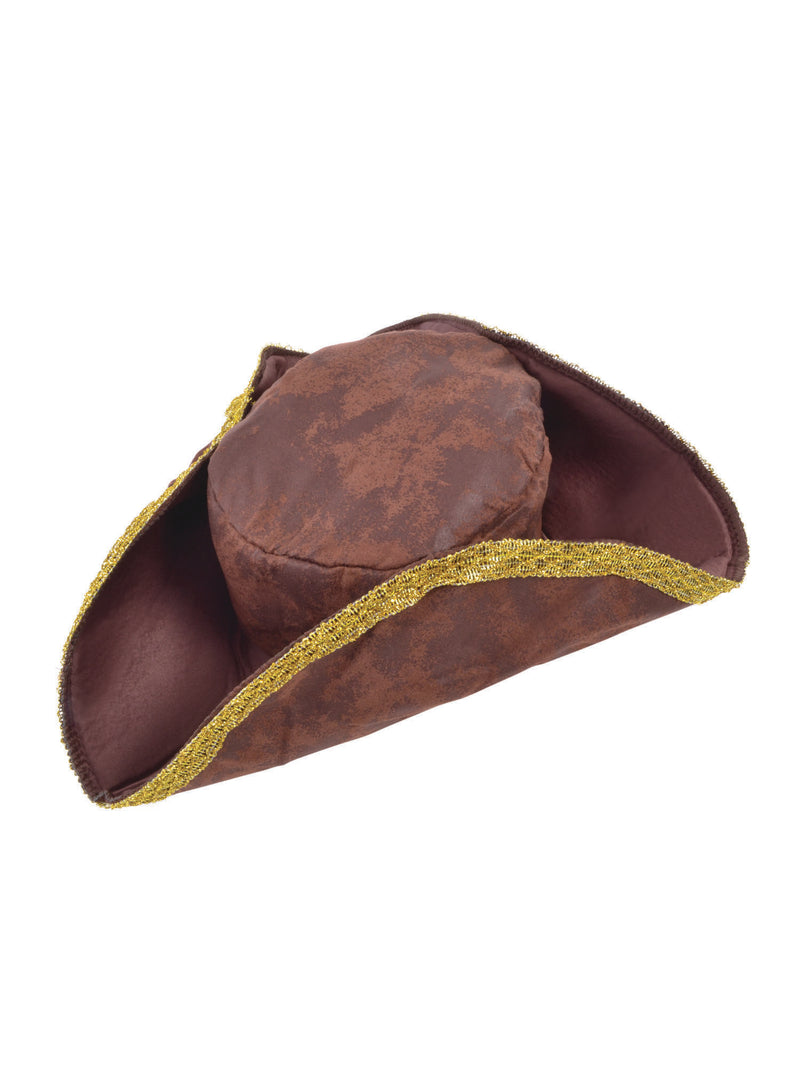 Brown Distressed Tricorn Hat